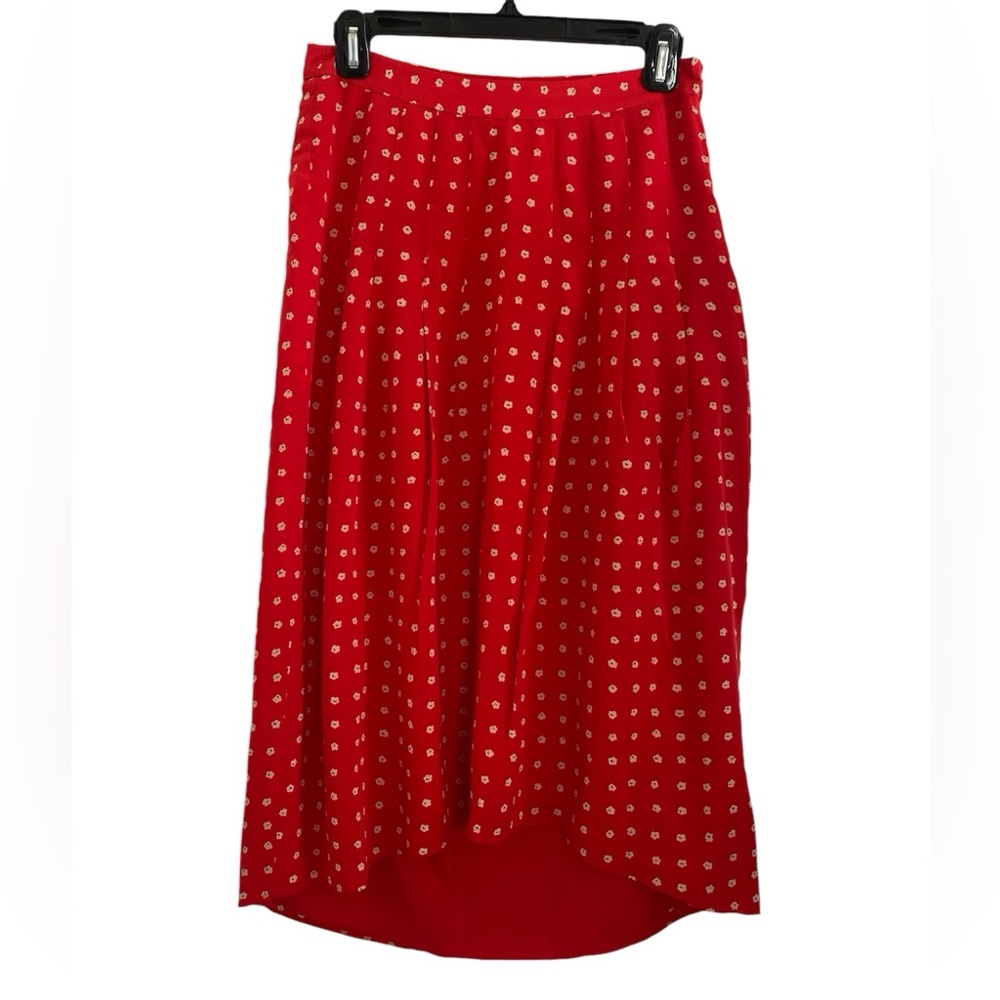 Madewell Scarlet Midi Skirt with Dots